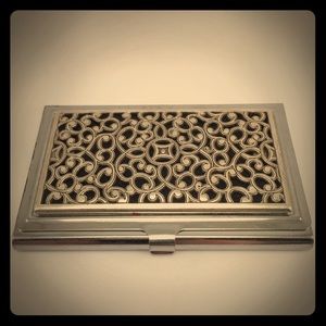 Brighton Serendipity Silver Metal Card Holder